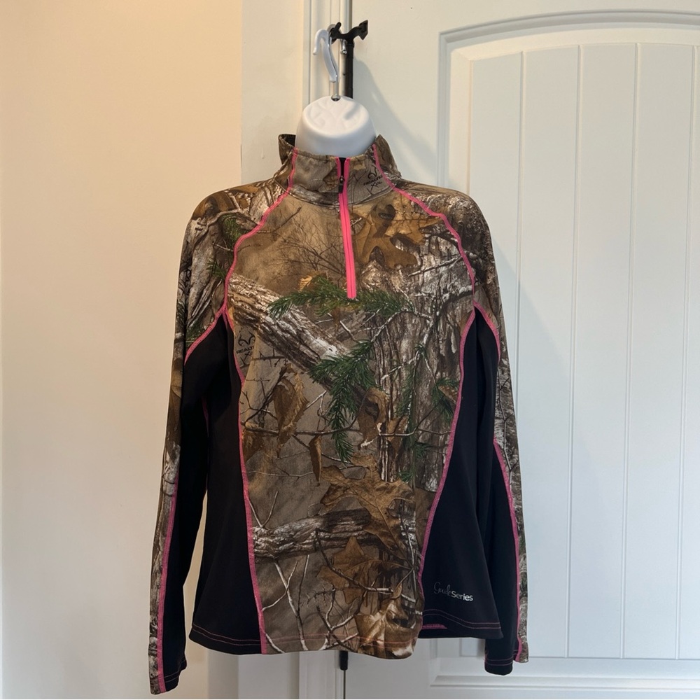 Gander Mountain Women's Medium Guide Series RealTree 1/4 Zip Pullover Medium